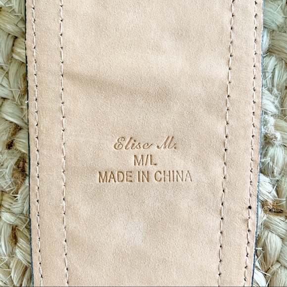 Suede Stretchy Belt Size Medium/Large Black - Picture 5 of 8